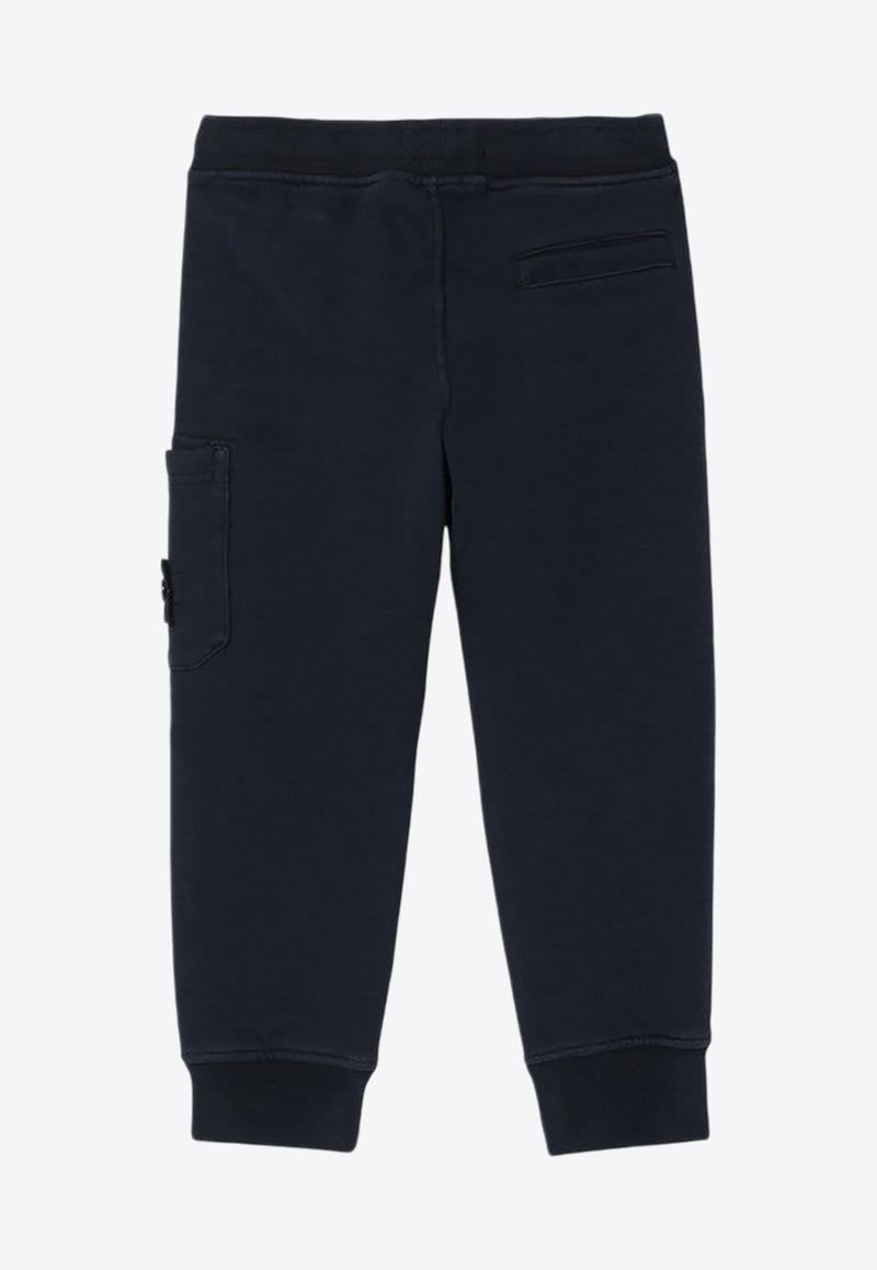 Stone Island Junior Boys Compass Patch Track Pants Blue 8116615-B20/P_STONE-V0020