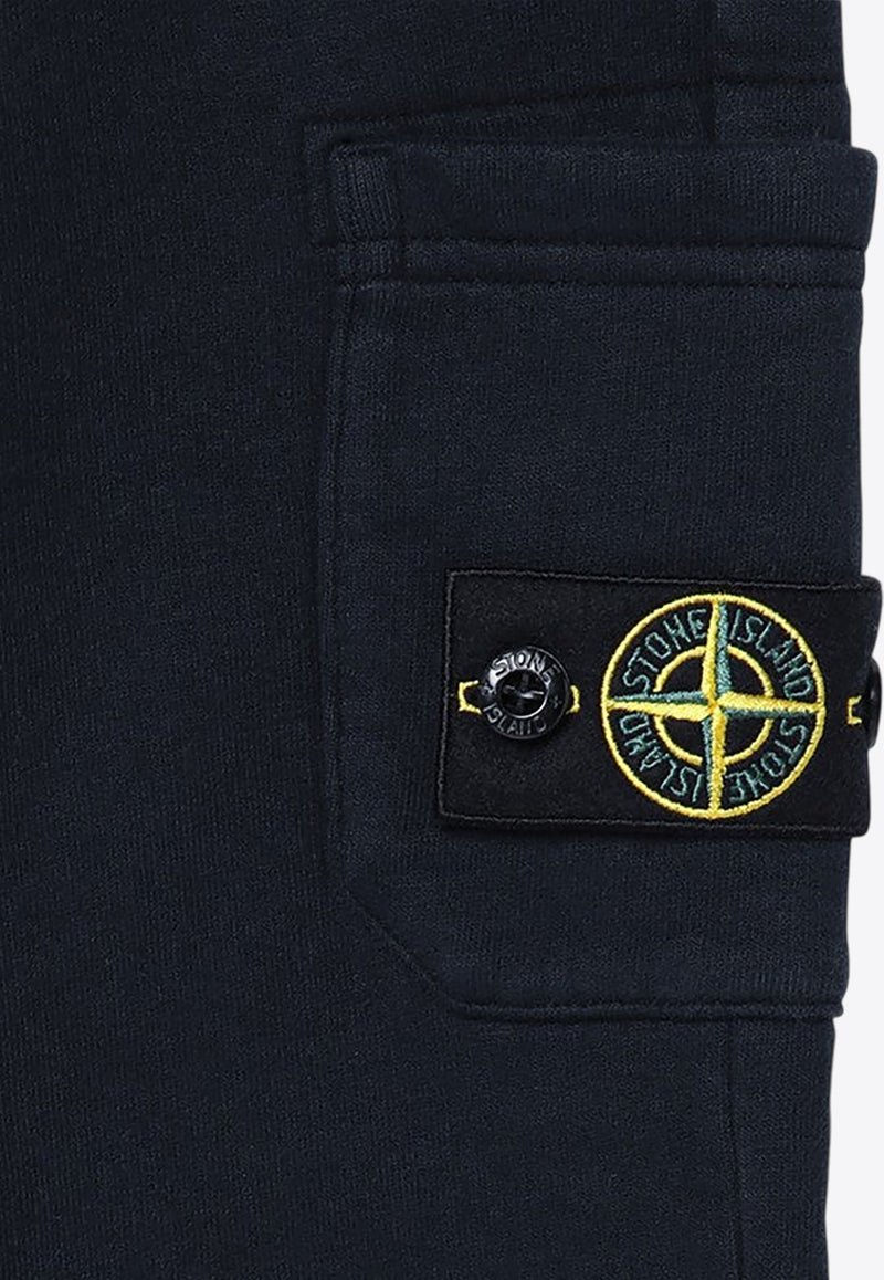 Stone Island Junior Boys Compass Patch Track Pants Blue 8116615-B20/P_STONE-V0020