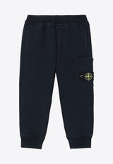 Stone Island Junior Boys Compass Patch Track Pants Blue 8116615-C20/P_STONE-V0020