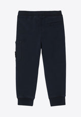 Stone Island Junior Boys Compass Patch Track Pants Blue 8116615-C20/P_STONE-V0020