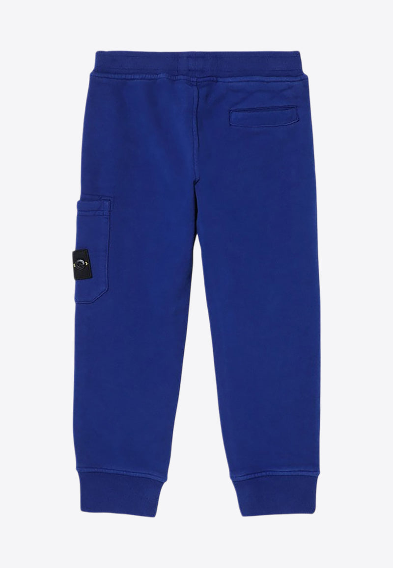 Stone Island Junior Boys Compass Patch Track Pants Blue 8116615-C20/P_STONE-V0022