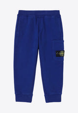 Stone Island Junior Boys Logo Patch Track Pants Blue 8116615-D20/P_STONE-V0022