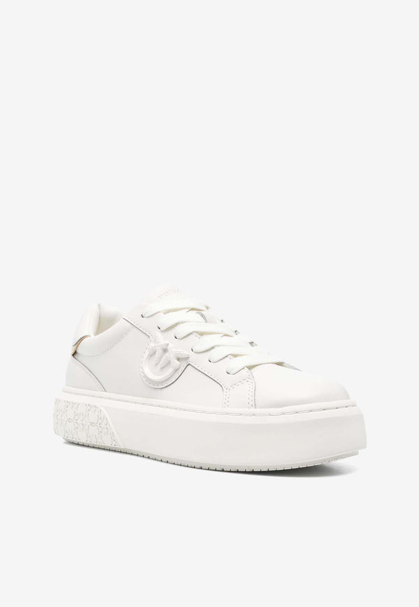 PINKO Yoko 12 Lace-Up Sneakers White SS0071P001_Z12