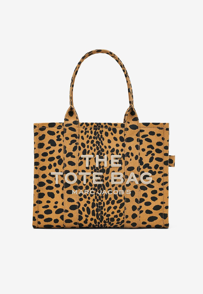 Marc Jacobs Large Cheetah Canvas Tote Bag Beige 2R4HTT030H03_002