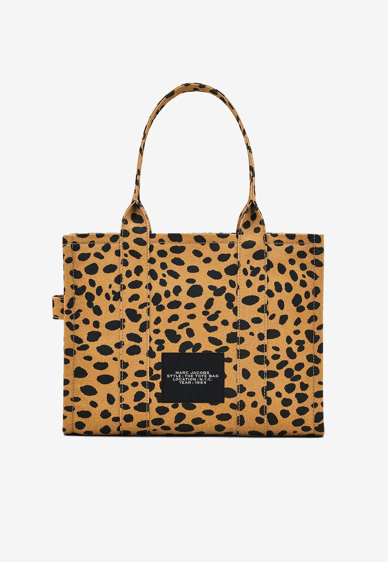 Marc Jacobs Large Cheetah Canvas Tote Bag Beige 2R4HTT030H03_002