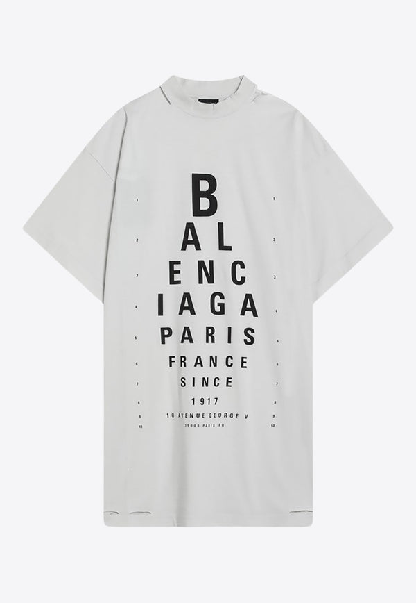 Balenciaga Optical Logo Oversized T-shirt White 811688TRVU6/Q_BALEN-9081