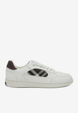 Burberry Leather and Check Low-Top Sneakers White 8116924161634/R_BURBE-C2205