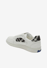 Burberry Leather and Check Low-Top Sneakers White 8116924161634/R_BURBE-C2205
