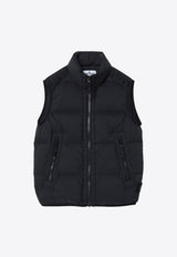 Stone Island Junior Boys Zip-Up Down Vest Black 8116G03-C28/P_STONE-V0029