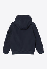 Stone Island Junior Boys Compass Patch Zip-Up Jacket Navy 8116Q01-B22/P_STONE-V0020