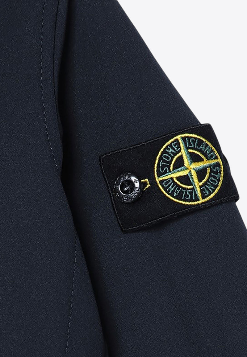 Stone Island Junior Boys Compass Patch Zip-Up Jacket Navy 8116Q01-B22/P_STONE-V0020