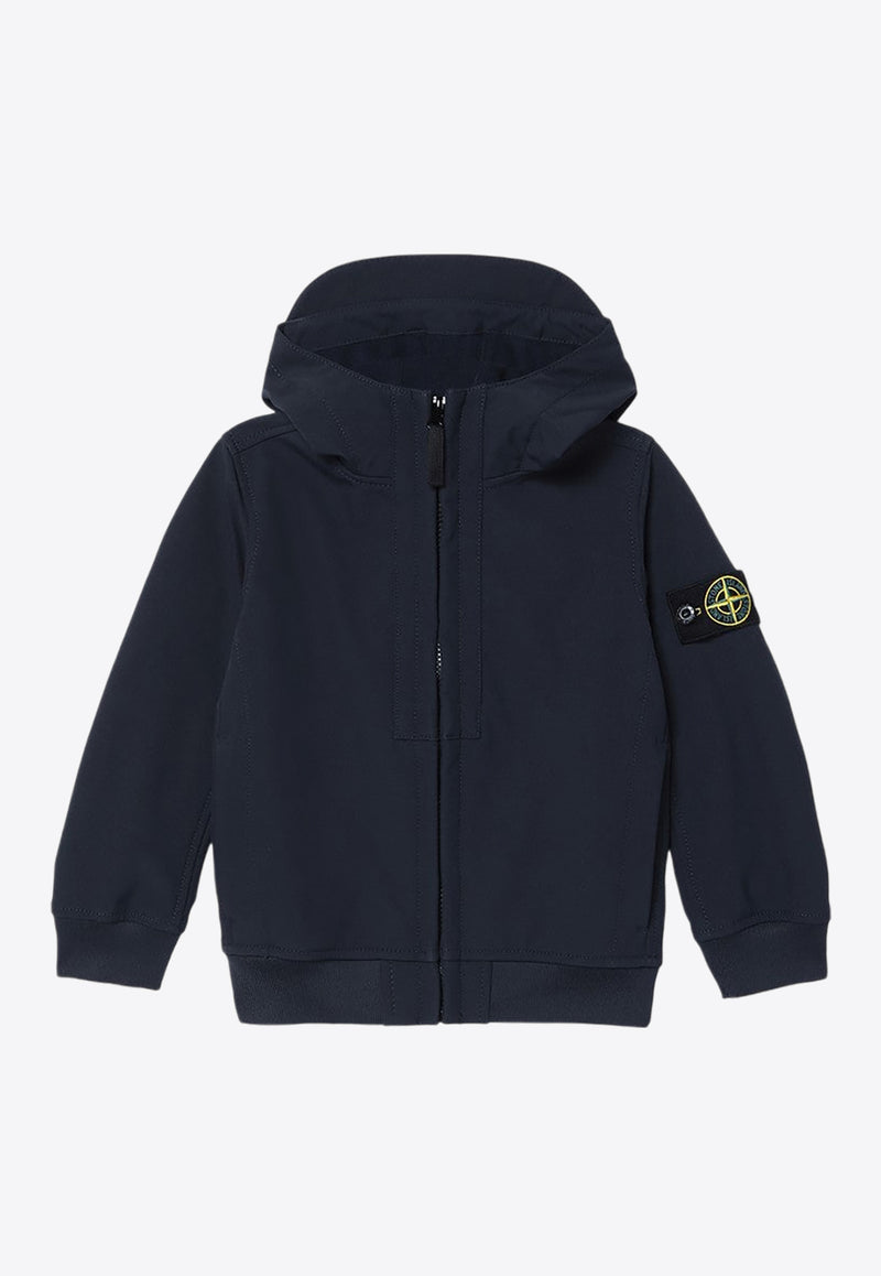 Stone Island Junior Boys Compass Patch Zip-Up Jacket Navy 8116Q0122/P_STONE-V0020