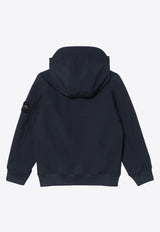 Stone Island Junior Boys Compass Patch Zip-Up Jacket Navy 8116Q0122/P_STONE-V0020