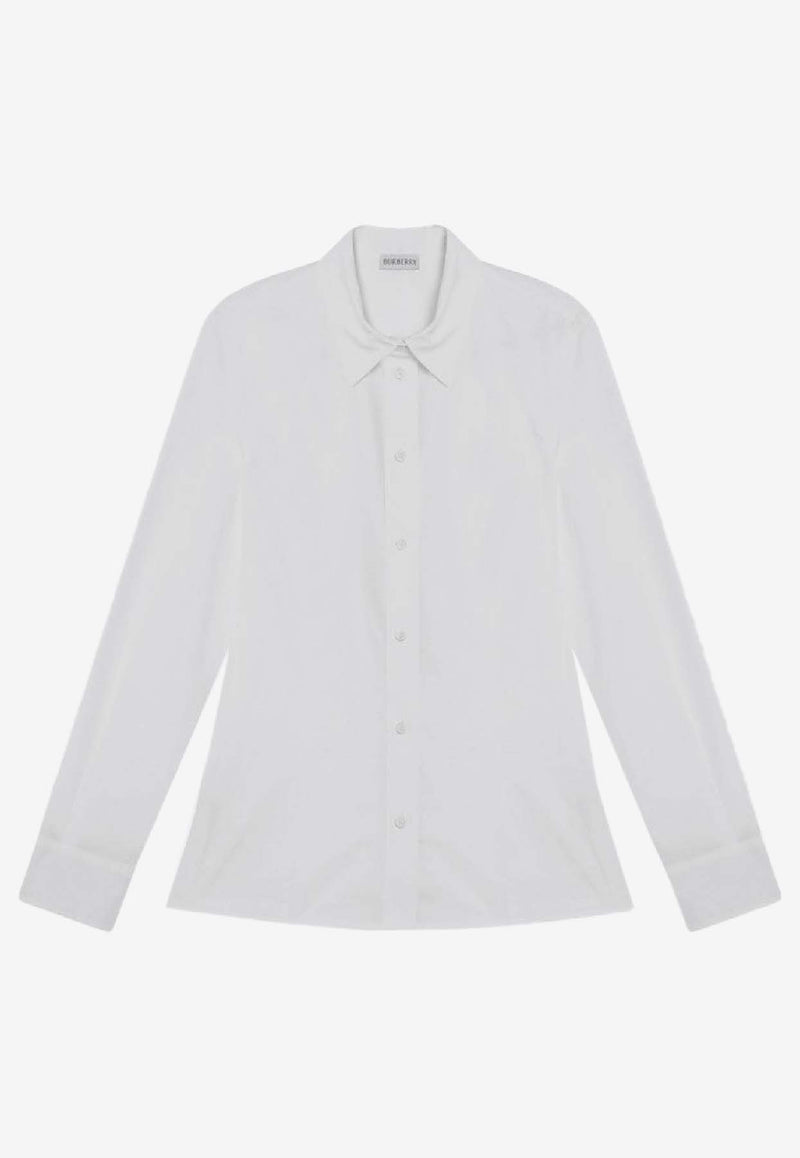Burberry Buttoned Poplin Shirt White 8117134158871/R_BURBE-A1462