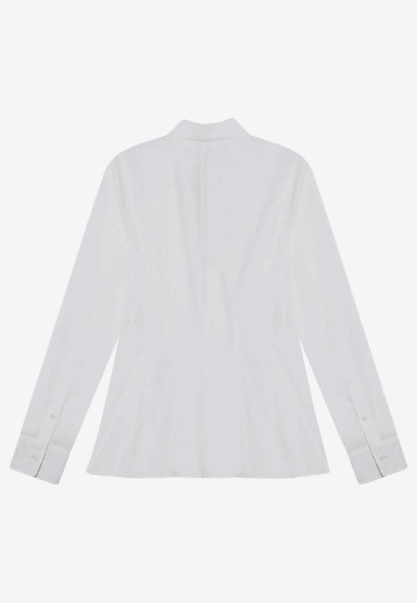 Burberry Buttoned Poplin Shirt White 8117134158871/R_BURBE-A1462