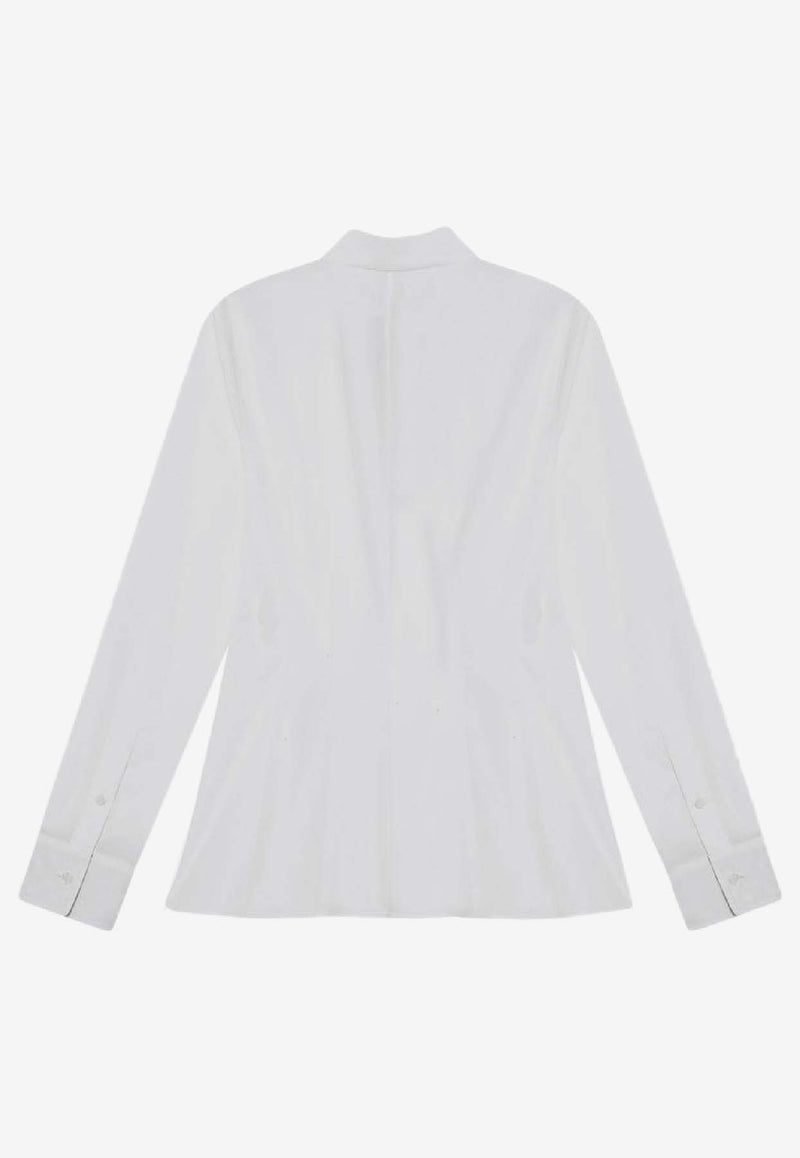 Burberry Buttoned Poplin Shirt White 8117134158871/R_BURBE-A1462