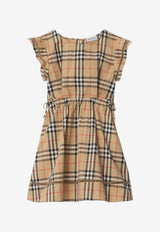 Burberry Kids Girls Checked Dress Beige 8117158171444/S_BURBE-B9368