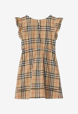 Burberry Kids Girls Checked Dress Beige 8117158171444/S_BURBE-B9368