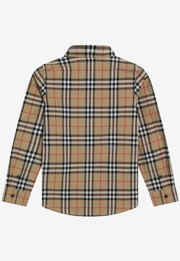Burberry Kids Boys Signature Check Shirt Beige 8117166170626/S_BURBE-B9368