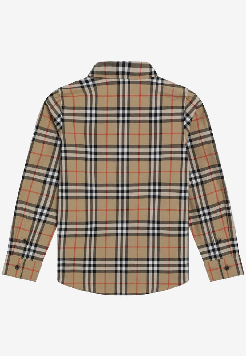Burberry Kids Boys Signature Check Shirt Beige 8117166170626/S_BURBE-B9368