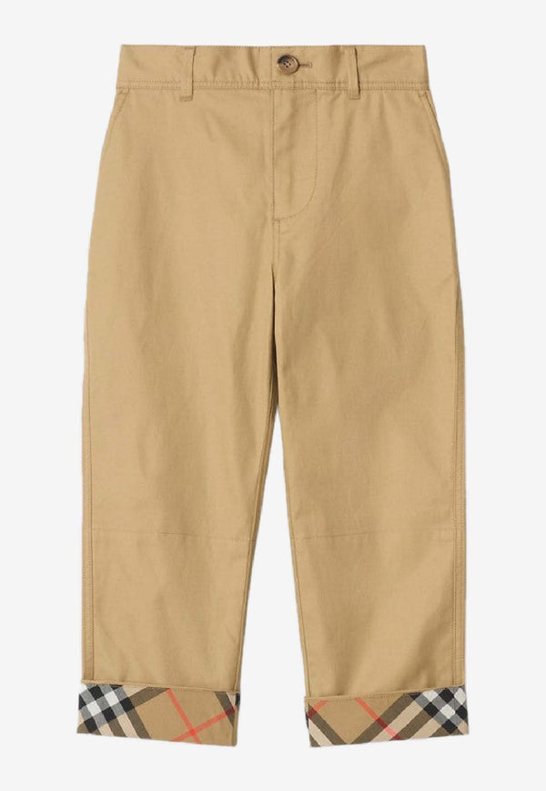 Burberry Kids Boys Pants with Check-Motif Beige 8117169170894/S_BURBE-B9719