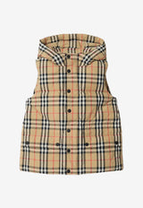 Burberry Kids Boys Signature Check Down Vest Beige 8117224171436/S_BURBE-B9368