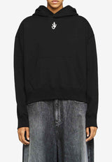 JW Anderson Anchor Embroidered Hooded Sweatshirt Black JW0216PG1719_999