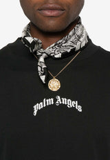 Palm Angels Curved Logo Crewneck T-shirt Black PMAA002S25JER001_1003