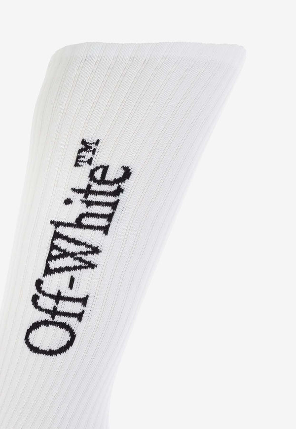 Off-White Logo Ribbed Socks White OMRA08JC99KNI001_0110