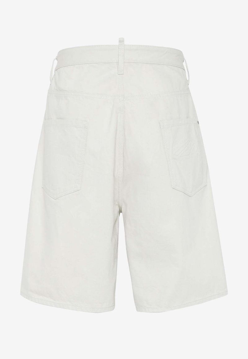 Dsquared2 Icon Denim Shorts Off-white S79MU0073D30013_729