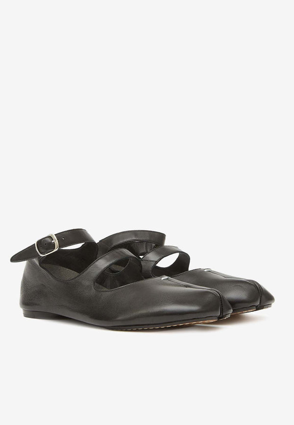 Maison Margiela Tabi Leather Ballet Flats Black S58WZ0109PR869_T8013