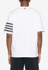 Thom Browne Snake 4-bar Crewneck T-shirt White MJS278E01454_100