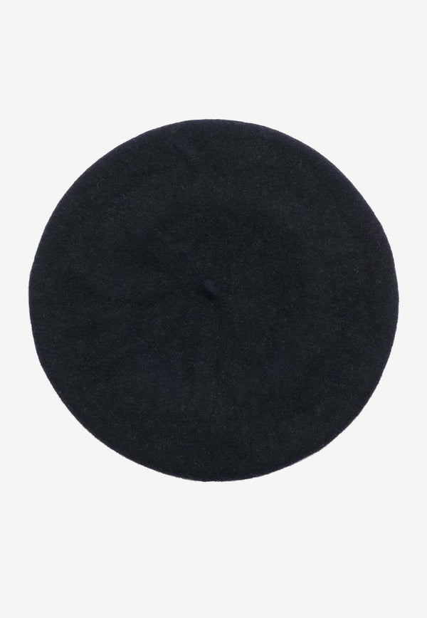 Maison Margiela Four Stitch Logo Wool Beret Navy S50TC0075M13115_511