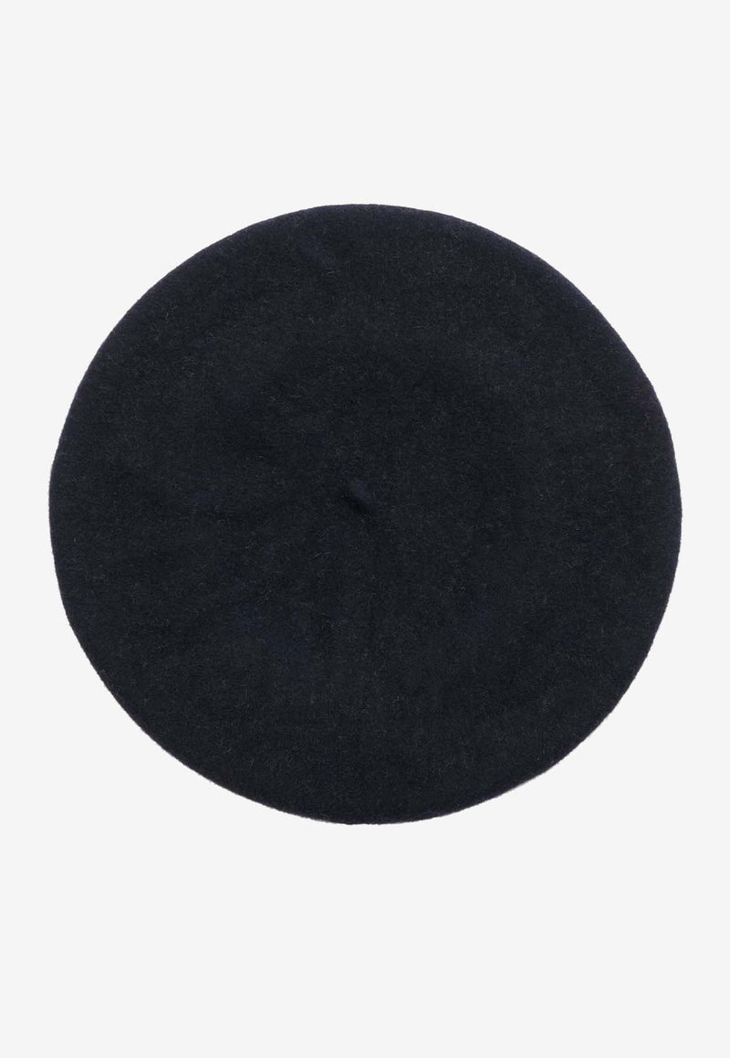 Maison Margiela Four Stitch Logo Wool Beret Navy S50TC0075M13115_511