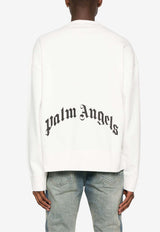 Palm Angels Curved Logo Sweatshirt White PMBA080S25FLE001_0310