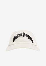 Palm Angels Logo Embroidered Baseball Cap Off-white PWLB036S25FAB001_0310