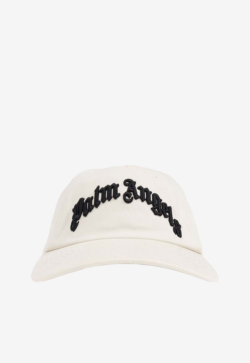 Palm Angels Logo Embroidered Baseball Cap Off-white PWLB036S25FAB001_0310