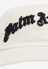 Palm Angels Logo Embroidered Baseball Cap Off-white PWLB036S25FAB001_0310