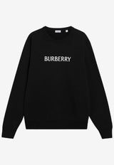Burberry Slim Terry-Effect Crewneck Sweatshirt Black 8119000170778/S_BURBE-A1189