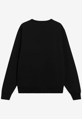 Burberry Slim Terry-Effect Crewneck Sweatshirt Black 8119000170778/S_BURBE-A1189