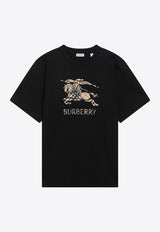 Burberry Checked EKD T-shirt Black 8119013163419/S_BURBE-A1189