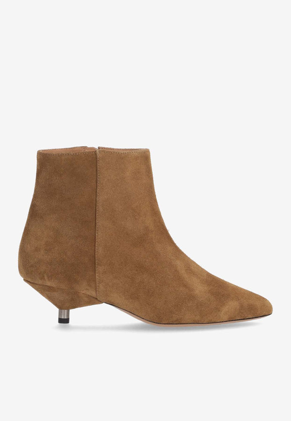 Isabel Marant Eana 45 Suede Ankle Boots Brown BO0121FAB3A11S_67SA