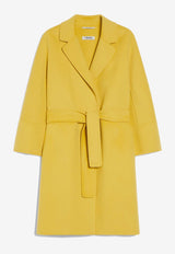 Max Mara Arona Double-Faced Wool Coat Yellow 2519011101600ARONA_20