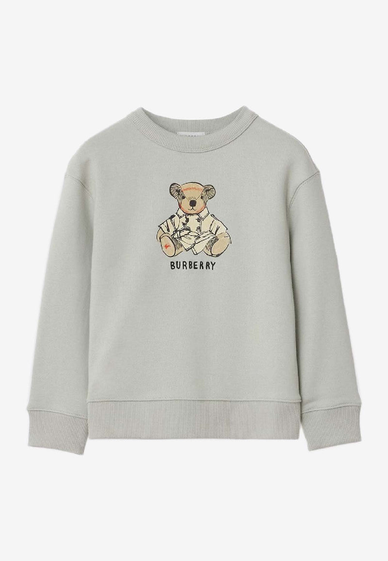 Burberry Kids Boys Trench Bear Sweatshirt Gray 8119407148165/S_BURBE-C4364