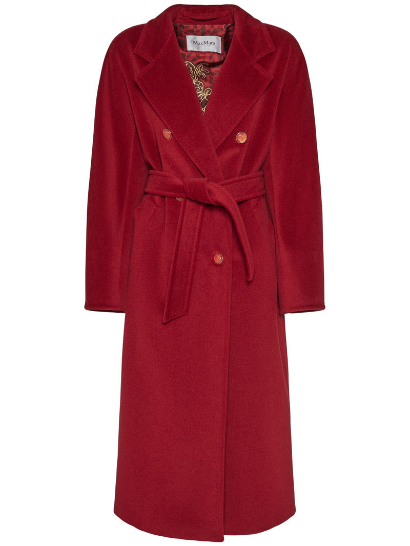 Max Mara Ticino Double-Breasted Coat Red 2511011021600TICINO_011