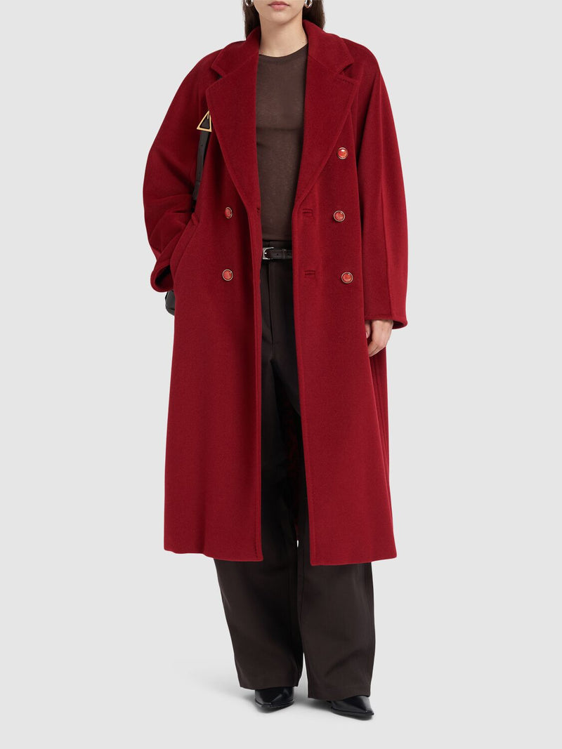 Max Mara Ticino Double-Breasted Coat Red 2511011021600TICINO_011