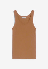 Max Mara Eliadi Ribbed Wool Tank Top Camel 2511361021600ELIADI_005