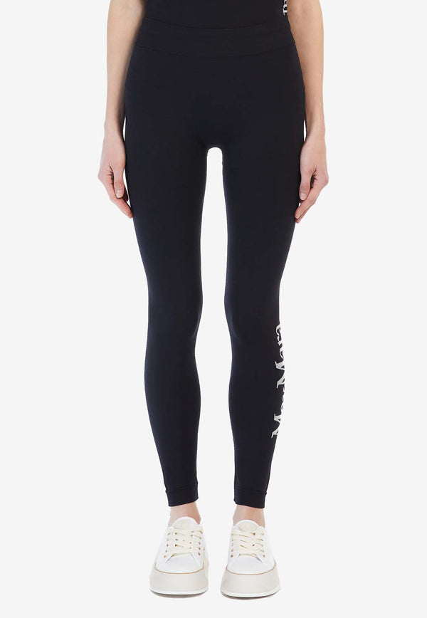 S Max Mara Basilea Technical Logo Leggings Black 2519811011600BASILEA_7