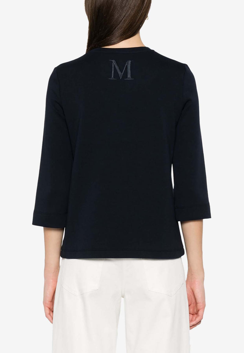 S Max Mara Cambra Crewneck T-shirt Blue 2519971021600CAMBRA_3