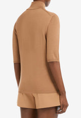 Max Mara Cecina Turtleneck Wool Knit Top Camel 2511361081600CECINA_005